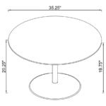GANSO ROUND METAL COFFEE TABLE WITH TEMPERED GLASS TOP BLACK - Image 4