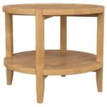 CAMILLO 3-PIECE ROUND COFFEE AND END TABLE SET MAPLE - Image 4