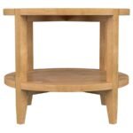CAMILLO 3-PIECE ROUND COFFEE AND END TABLE SET MAPLE - Image 5