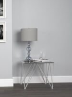 CHALET SQUARE SMOKED GLASS TOP END TABLE CHROME - Image 2