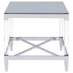 LINDLEY 2-PIECE SQUARE COFFEE AND END TABLE SET CHROME - Image 4