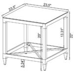 LINDLEY 2-PIECE SQUARE COFFEE AND END TABLE SET CHROME - Image 9