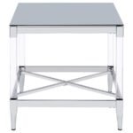 LINDLEY 3-PIECE SQUARE COFFEE AND END TABLE SET CHROME - Image 5
