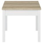STACIE 3-PIECE COFFEE TABLE SET DISTRESSED PINE AND WHITE - Image 7