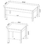 STACIE 3-PIECE COFFEE TABLE SET DISTRESSED PINE AND WHITE - Image 10