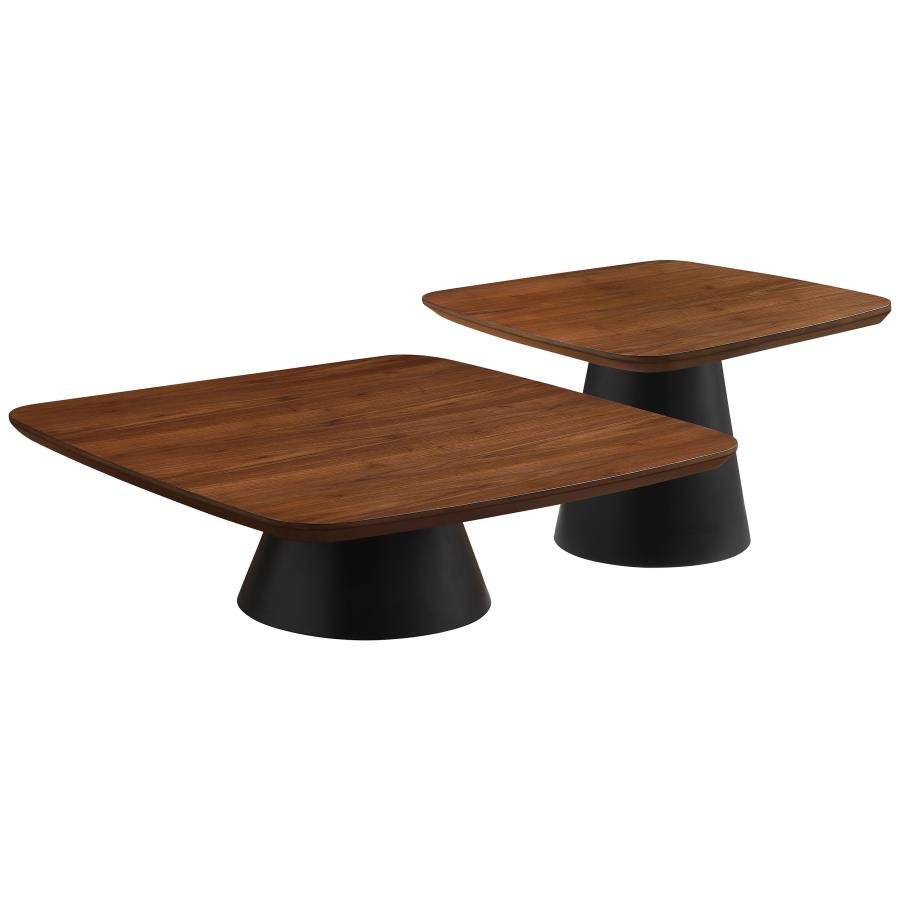 710010_02x900.jpg EASON 2-PIECE COFFEE TABLE SET WALNUT AND BLACK - Image 1