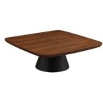 EASON 2-PIECE COFFEE TABLE SET WALNUT AND BLACK - Image 3