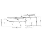 EASON 2-PIECE COFFEE TABLE SET WALNUT AND BLACK - Image 7