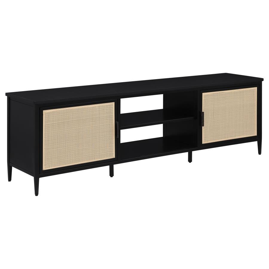 710034_02x900.jpg AMHERST 2-DOOR 70-INCH METAL TV STAND MEDIA CONSOLE BLACK - Image 1
