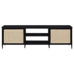AMHERST 2-DOOR 70-INCH METAL TV STAND MEDIA CONSOLE BLACK - Image 3
