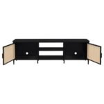 AMHERST 2-DOOR 70-INCH METAL TV STAND MEDIA CONSOLE BLACK - Image 4