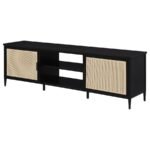 AMHERST 2-DOOR 70-INCH METAL TV STAND MEDIA CONSOLE BLACK - Image 5