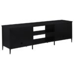 AMHERST 2-DOOR 70-INCH METAL TV STAND MEDIA CONSOLE BLACK - Image 7