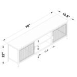 AMHERST 2-DOOR 70-INCH METAL TV STAND MEDIA CONSOLE BLACK - Image 11