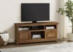 PAYNE 60-INCH TV STAND MEDIA CONSOLE DISTRESSED BROWN - Image 2