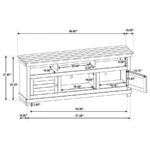 PAYNE 60-INCH TV STAND MEDIA CONSOLE DISTRESSED BROWN - Image 13