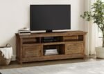 PAYNE 70-INCH TV STAND MEDIA CONSOLE DISTRESSED BROWN - Image 2