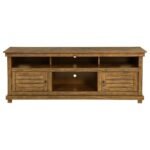 PAYNE 70-INCH TV STAND MEDIA CONSOLE DISTRESSED BROWN - Image 3