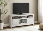 PAYNE 60-INCH TV STAND MEDIA CONSOLE DISTRESSED WHITE - Image 2