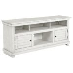 PAYNE 60-INCH TV STAND MEDIA CONSOLE DISTRESSED WHITE