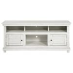 PAYNE 60-INCH TV STAND MEDIA CONSOLE DISTRESSED WHITE - Image 3