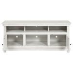 PAYNE 60-INCH TV STAND MEDIA CONSOLE DISTRESSED WHITE - Image 4