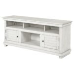 PAYNE 60-INCH TV STAND MEDIA CONSOLE DISTRESSED WHITE - Image 5