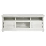 PAYNE 70-INCH TV STAND MEDIA CONSOLE DISTRESSED WHITE - Image 3