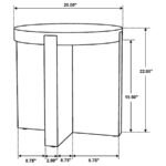 KINKAID ROUND SOLID MANGO WOOD END TABLE BROWN - Image 6