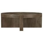 KINKAID ROUND SOLID MANGO WOOD COFFEE TABLE BROWN