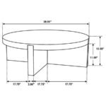KINKAID ROUND SOLID MANGO WOOD COFFEE TABLE BROWN - Image 6