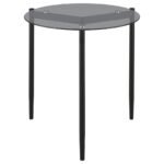 ROSALIE ROUND SMOKED GLASS TOP END TABLE GREY - Image 5
