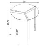 ROSALIE ROUND SMOKED GLASS TOP END TABLE GREY - Image 7