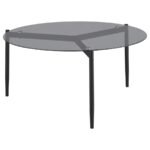 ROSALIE 3-PIECE ROUND COFFEE AND END TABLE SET GREY - Image 9
