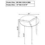 ROSALIE 3-PIECE ROUND COFFEE AND END TABLE SET GREY - Image 11