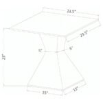 JENNY GLASS TOP STAINLESS STEEL SIDE END TABLE CHROME - Image 5