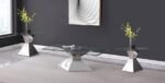 JENNY 3-PIECE RECTANGULAR COFFEE AND END TABLE SET CHROME