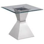 JENNY 3-PIECE RECTANGULAR COFFEE AND END TABLE SET CHROME - Image 5