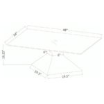 JENNY GLASS TOP STAINLESS STEEL COFFEE TABLE CHROME - Image 4