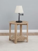 FOWLER 1-SHELF ROUND ENGINEERED WOOD SIDE END TABLE NATURAL - Image 2