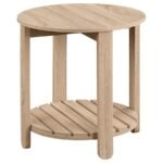 FOWLER 1-SHELF ROUND ENGINEERED WOOD SIDE END TABLE NATURAL - Image 4
