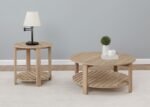 FOWLER 1-SHELF ROUND ENGINEERED WOOD SIDE END TABLE NATURAL - Image 7