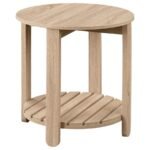 FOWLER 3-PIECE ROUND COFFEE AND END TABLE SET NATURAL - Image 5
