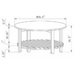 FOWLER 3-PIECE ROUND COFFEE AND END TABLE SET NATURAL - Image 8