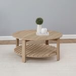 FOWLER 1-SHELF ROUND ENGINEERED WOOD COFFEE TABLE NATURAL - Image 2