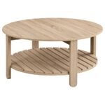 FOWLER 1-SHELF ROUND ENGINEERED WOOD COFFEE TABLE NATURAL - Image 4