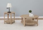 FOWLER 1-SHELF ROUND ENGINEERED WOOD COFFEE TABLE NATURAL - Image 7