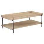 FALLON 2-PIECE RECTANGULAR COFFEE AND END TABLE SET NATURAL - Image 3