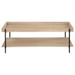 FALLON 2-PIECE RECTANGULAR COFFEE AND END TABLE SET NATURAL - Image 4