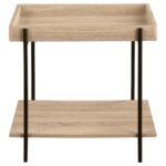 FALLON 2-PIECE RECTANGULAR COFFEE AND END TABLE SET NATURAL - Image 6
